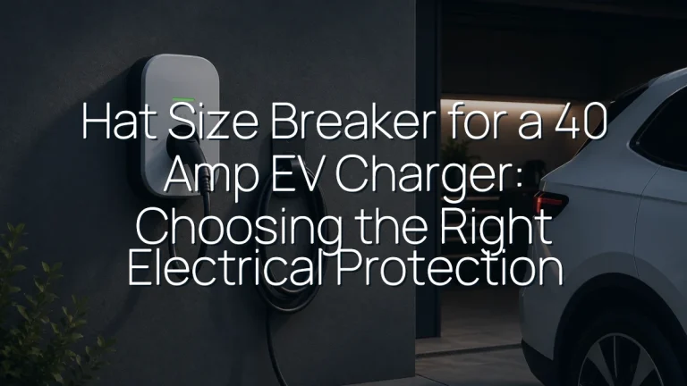 Hat Size Breaker for a 40 Amp EV Charger: Choosing the Right Electrical Protection