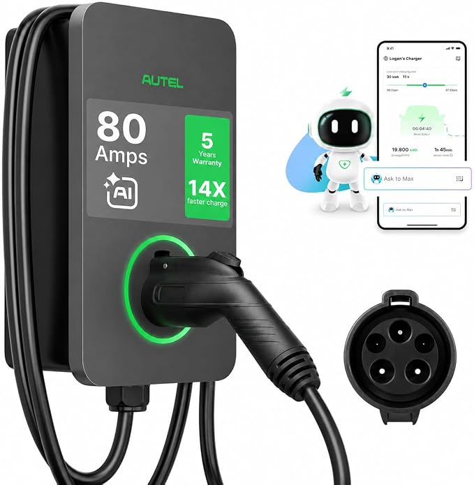 Autel MaxiCharger Level 2 Electric Vehicle (EV) Charger, up to 80 Amp Fast Charging EV Charger Level 2