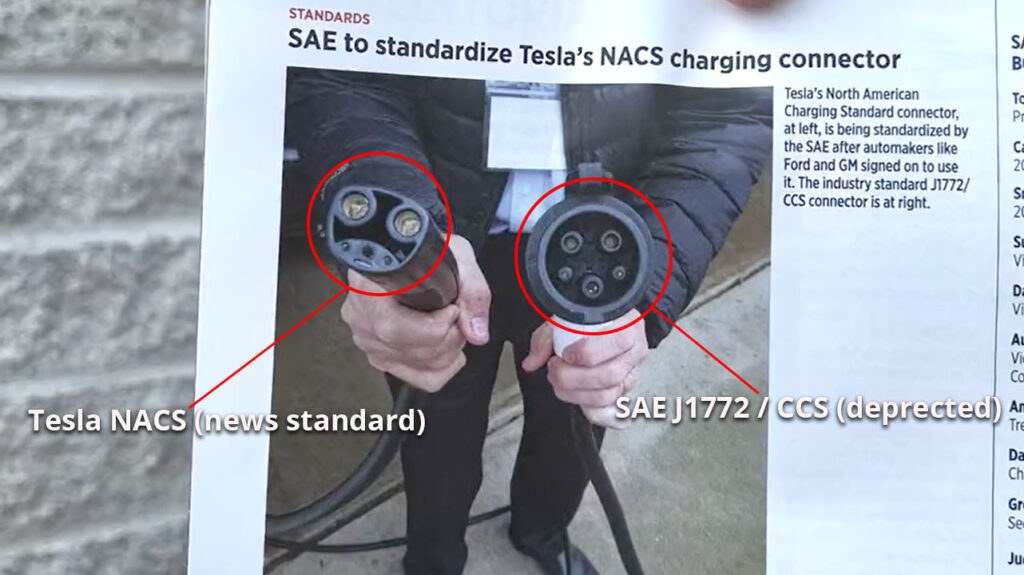 EV charging image related to J1772 Adapter vs. Tesla Wall Connector vs. Public NACS Charging