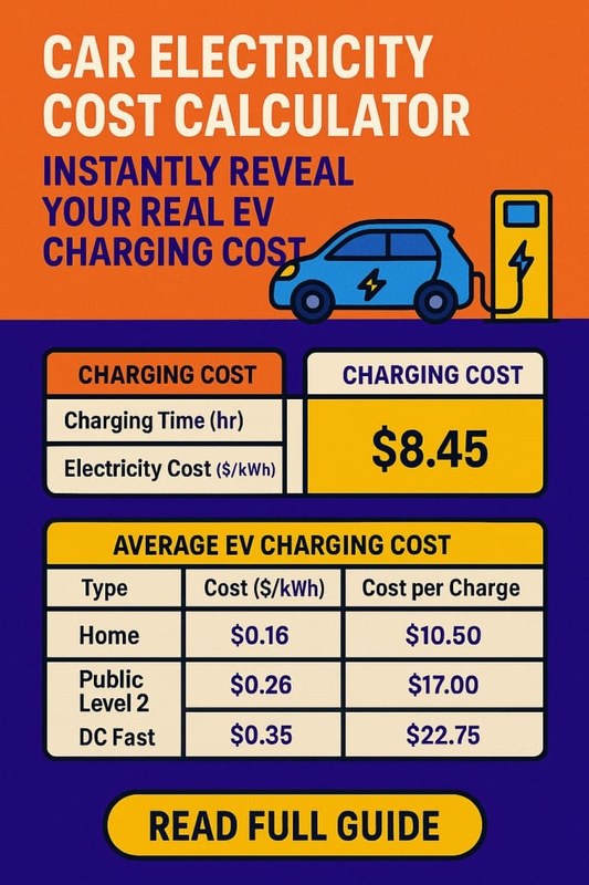 Cost to Charge an Electric Car at Home Calculator