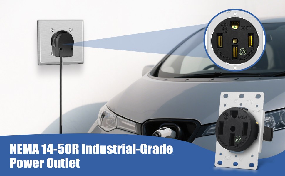 EV charging image related to How Much Power Can a NEMA 14-50 Outlet Deliver for EV Charging?