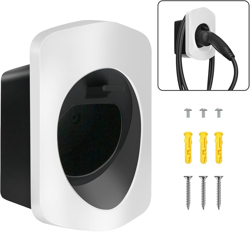 MCEVKELN white Type 2 EV cable holder wall mount bracket