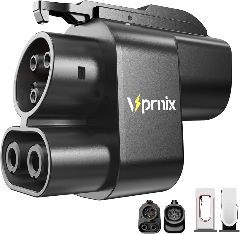 Vprnix NACS to CCS adapter for Ford and Rivian EVs at Tesla Superchargers