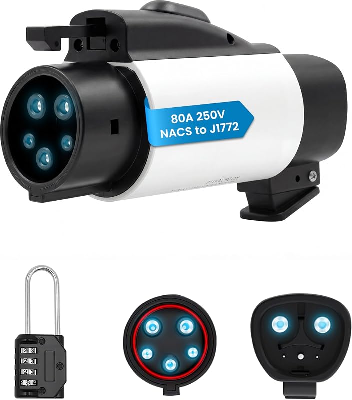 WenStorm NACS to J1772 adapter for J1772 EVs at Tesla wall connectors