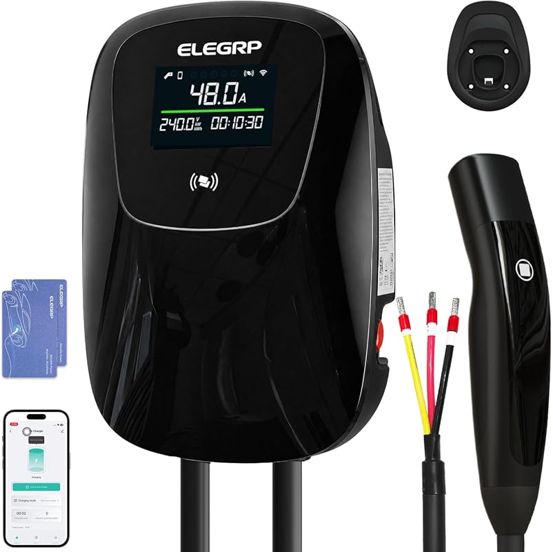 ELEGRP native NACS hardwired Level 2 EV charger