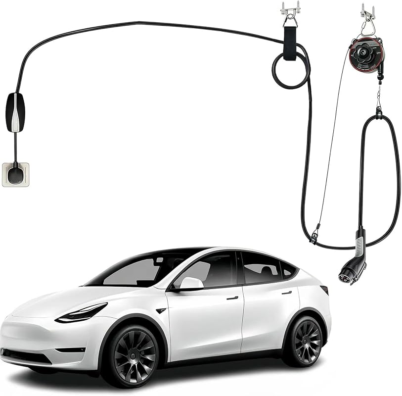 3M retractable EV charger cable retractor reel wall mounted